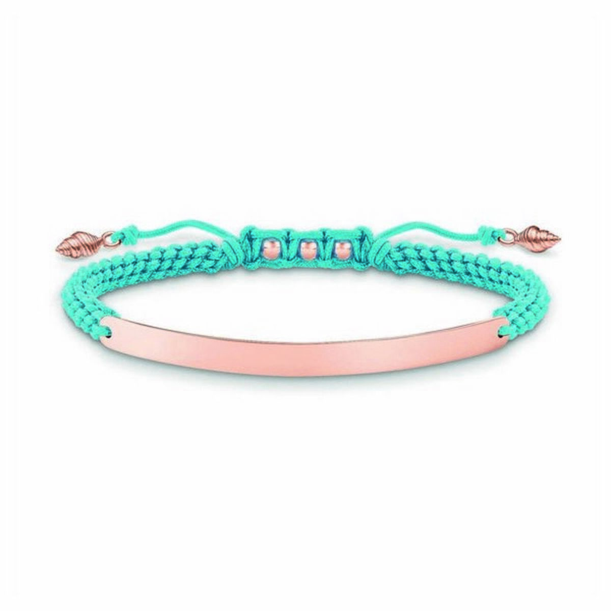 Ladies'Bracelet Thomas Sabo LBA0062-597-1 Blue Rose gold Silver 14,5-21 cm