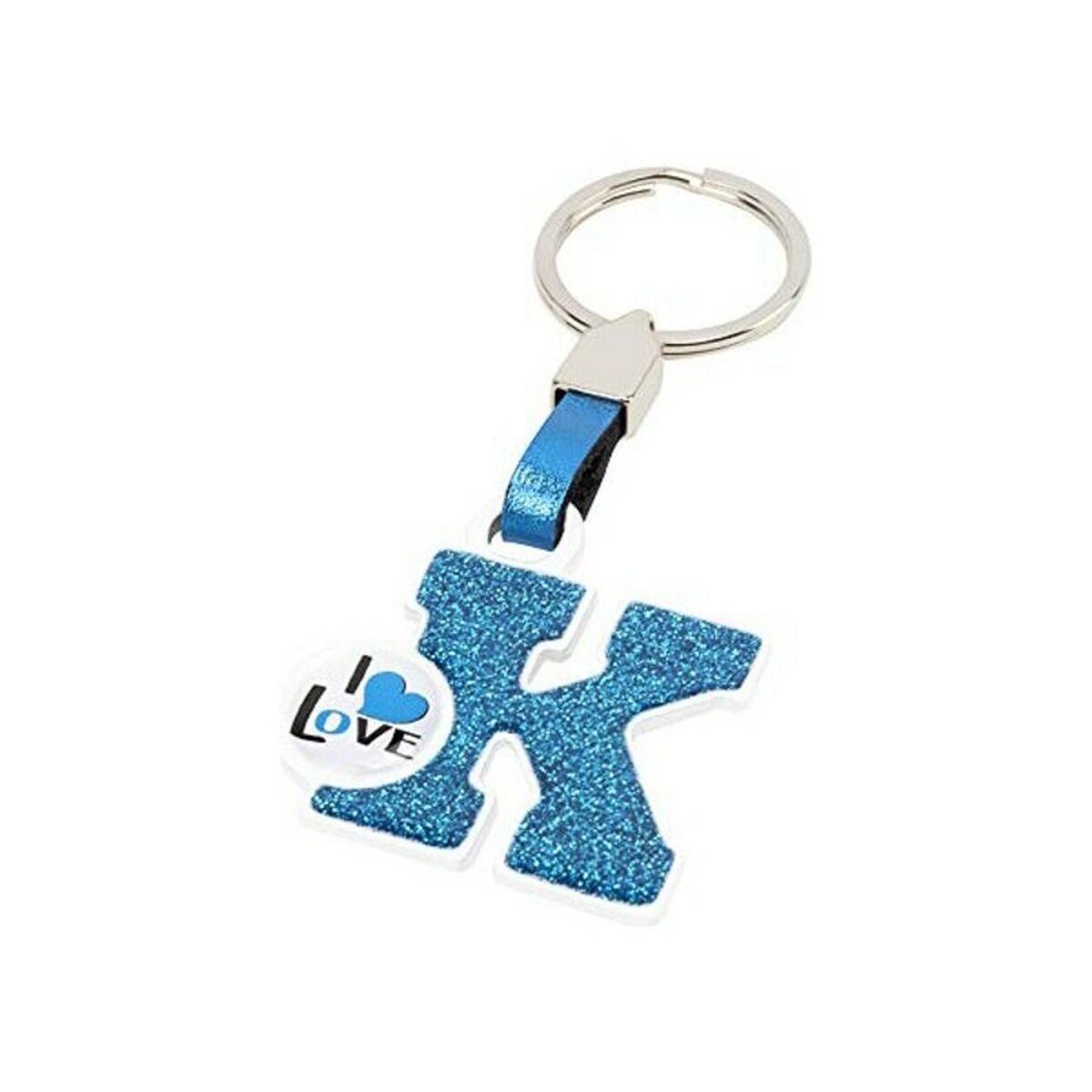 Keychain Letter K Blue