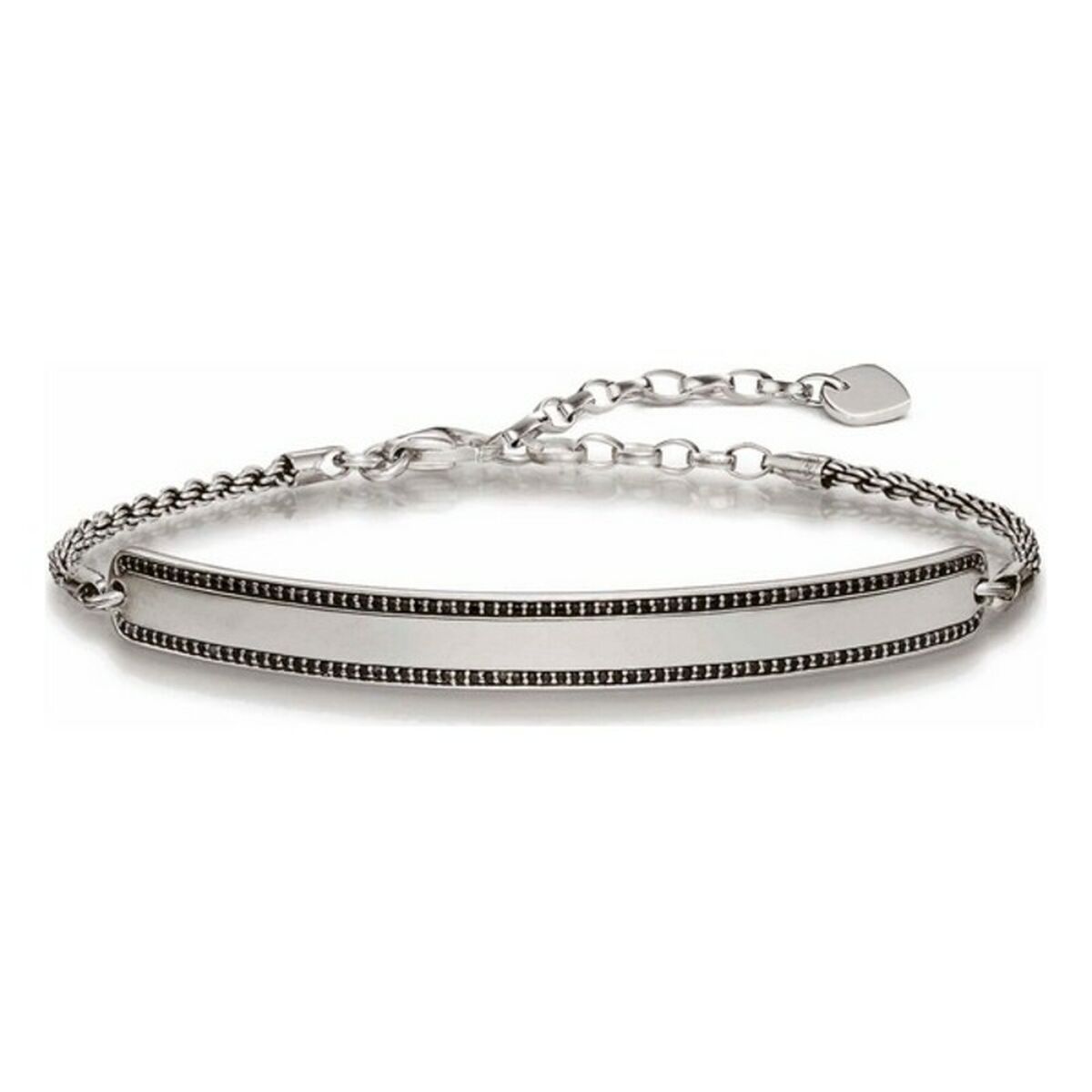 Unisex Bracelet Thomas Sabo LBA0009-643-11 Silver Black 19 cm 15-18 cm 15-18 cm