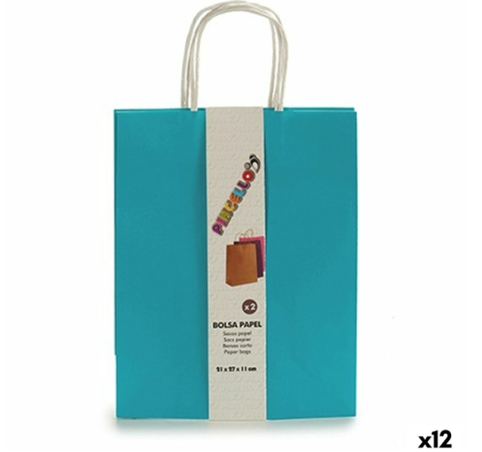 Set of Bags Pincello 1703696 Blue 11 x 36 x 21 cm Paper (12 Units)